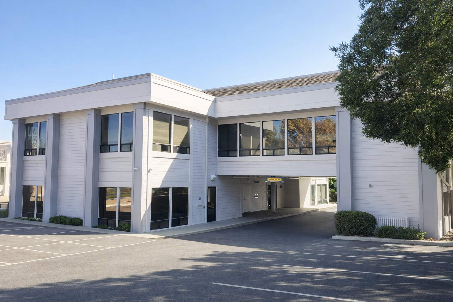 Modern white commercial building painted by DS Painting